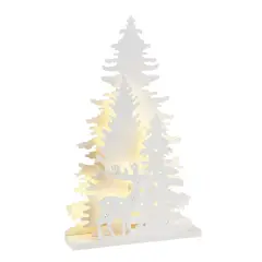 Lumineo Decorazione LED Alberi e Renna H36 cm - addobbi casa