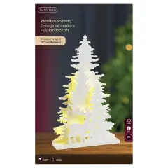 Lumineo Decorazione LED Alberi e Renna H36 cm - addobbi casa