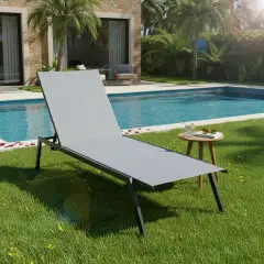 Lettino Playa Antracite – Lettino Prendisole da Giardino Elegante e Resistente - divani e poltrone
