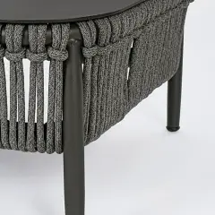Tavolino Tiva Antracite con Corde - tavoli, sedie e poltroncine