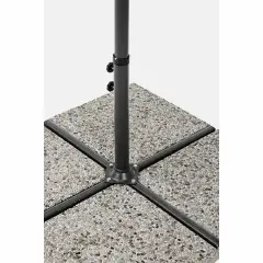 Ombrellone Braccio Texas 3x3 Antracite Telo Ecrù - ombrelloni