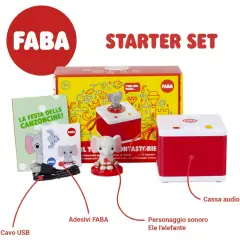 Bundle FABA Raccontastorie Con 2 Personaggi Inclusi: Elefantino e Carolina - giochi elettronici