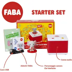 Bundle FABA Raccontastorie Con 2 Personaggi Inclusi: Elefantino e Lucilla - giochi elettronici