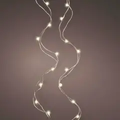 Luci di Natale Lumineo String Lights - 100 Led Bianco Freddo - Filo Argentato da 4,95 metri - luci