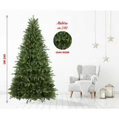 Albero di Natale Matera 240 cm – Realistico, Tradizionale e Folto - alberi