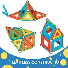 Geomag Supercolors Panels Green Line 78 Pezzi – Costruzioni Magnetiche Creative e Sostenibili - Costruzioni tecniche