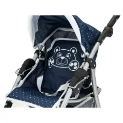 Passeggino Orsetto in Metallo con Schienale Regolabile - H 65 - Bambole e accessori