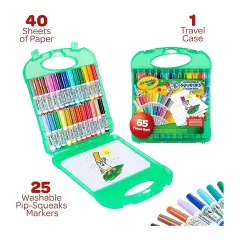 Valigetta Crayola 25 Pennarelli Lavabili + Accessori - creatività