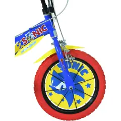 Bicicletta 14 Pollici Sonic – Con Rotelline Stabilizzatrici, 5-7 Anni - biciclette bambini