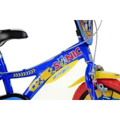 Bicicletta 14 Pollici Sonic – Con Rotelline Stabilizzatrici, 5-7 Anni - biciclette bambini