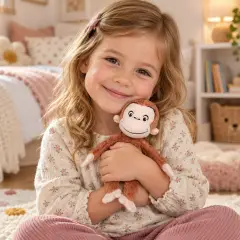 Peluche Curioso come George 18 cm - Scimmietta da Coccolare - peluches 0/36 mesi