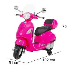 Moto Elettrica per Bambini Vespa Gts Super Sport 12V Rosa - moto