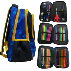 Sonic The Hedgehog Kit Zaino Ovetto E Astuccio 3 Zip - zainetti asilo