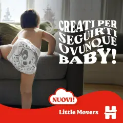 Pannolini Huggies Little Movers Megapack - Taglia 3 - 4-9 Kg - 126 Pezzi - pannolini e salviettine