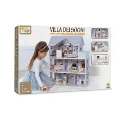 Villa dei Sogni in Legno con Accessori 62x27x69,5 cm - Bambole e accessori