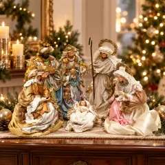 Natività Natalizia: Set da 6 Pezzi, Altezza 76 cm - presepi