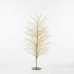 Albero Faggio con 1500 Mini Led Luce Calda Altezza 150 cm Tronco e Rami Colore Oro - alberi led di design