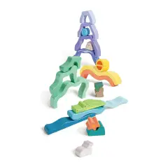 Blocchi in Legno Impilabili Puzzle Paesaggio Natura - Primi giochi