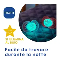 Succhietto Night Silicone Circular PP 2 Pezzi, +16 Mesi Bambino - ciucci