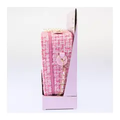 Girabrilla Tweed Case - Maxi Valigetta Make-Up Rosa - bellezza e accessori