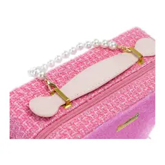 Girabrilla Tweed Case - Maxi Valigetta Make-Up Rosa - bellezza e accessori