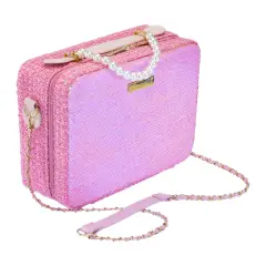 Girabrilla Tweed Case - Maxi Valigetta Make-Up Rosa - bellezza e accessori