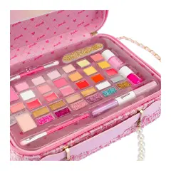 Girabrilla Tweed Case - Maxi Valigetta Make-Up Rosa - bellezza e accessori