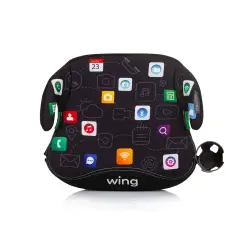 Rialzo Seggiolino Auto Wing Isofix Nero Display - 15/36 kg. Gruppo 2/3