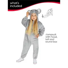 Costume Elefante Con Suono Per Bambini Tg. XXS - abiti bambino e bambina