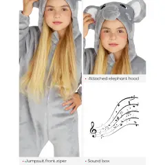Costume Elefante Con Suono Per Bambini Tg. XXS - abiti bambino e bambina