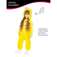 Costume Papero Con Suono Per Bambini Tg. XXS - abiti bambino e bambina