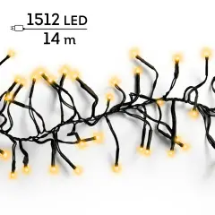Lumineo Cluster 1512 LED 14 m Bianco Caldo con Timer - luci
