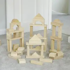 Set Di Blocchi Jumbo In Legno TickIt - Grandezze, forme e colori