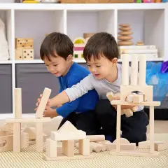 Set Di Blocchi Jumbo In Legno TickIt - Grandezze, forme e colori