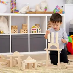 Set Di Blocchi Jumbo In Legno TickIt - Grandezze, forme e colori