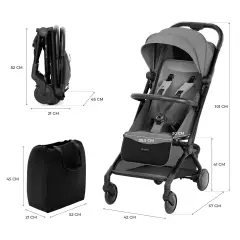 Passeggino Kinderkraft Pilot 2 Platinum Gray - passeggini compatti
