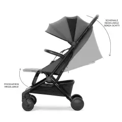 Passeggino Kinderkraft Pilot 2 Platinum Gray - passeggini compatti