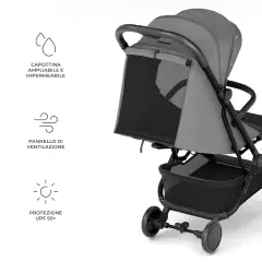 Passeggino Kinderkraft Pilot 2 Platinum Gray - passeggini compatti