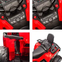 Auto Elettrica per Bambini 12V Can-Am Outlander 2 Motori, Rosso - auto