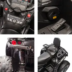 Auto Elettrica per Bambini 12V Can-Am Outlander 2 Motori, Nero - auto