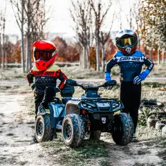 Auto Elettrica per Bambini 12V Can-Am Outlander 2 Motori, Nero - auto