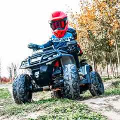 Auto Elettrica per Bambini 12V Can-Am Outlander 2 Motori, Nero - auto