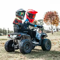 Auto Elettrica per Bambini 12V Can-Am Outlander 2 Motori, Nero - auto