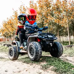 Auto Elettrica per Bambini 12V Can-Am Outlander 2 Motori, Nero - auto
