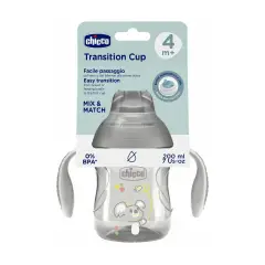 Chicco Transition Cup 200ml - Non-Drip Cup 4+ Months - Dishes and Cutlery