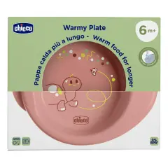 Chicco Piatto Pappa Calda 6+ Mesi - Termico Rosa - piatti e posate