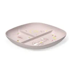 Chicco Dinner Plate 12+ Months - With Pink Compartments - Dishes and Cutlery