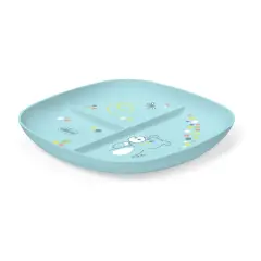 Chicco Dinner Plate 12+ Months - With Compartments Light Blue - Dishes and Cutlery