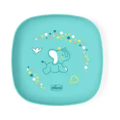 Chicco Set Piatti Svezzamento 12+ Mesi - Piatto e Ciotola Azzurro - piatti e posate