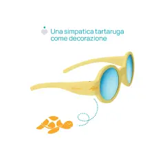 Occhiali da Sole 0 Mesi + Giallo - Lenti a Specchio Protezione UV - estivo mare